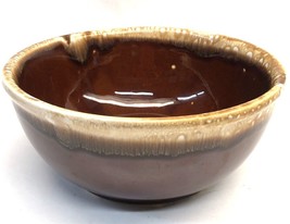Vintage McCoy Pottery Brown Drip Glaze 7 1/2&quot; Round Mixing Bowl 7027 USA  - £23.53 GBP