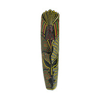 Zeckos Topang Burang Aborigine Mask Hand Crafted Wall Decor 20 Inch - £26.61 GBP