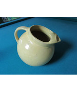 1940s Yellow McCoy Ball Pitcher Ice Lip  Round PRIMITIVE Stoneware  8&quot; o... - $63.35