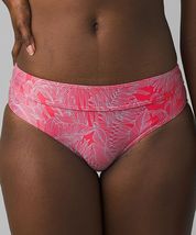 prAna Ramba Sz Small (S) Hipster Mid Rise Bikini Bottoms Papaya Fronds W... - $32.70 CAD