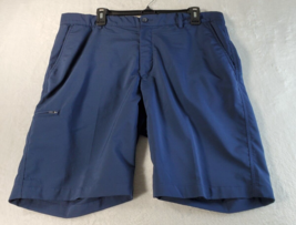 Greg Norman Golf Shorts Men Size 38 Navy Blue Polyester Logo Pockets Belt Loops - £11.58 GBP