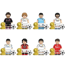 8Pcs Football Superstar Minifigures Rodrigo Messi Ronaldo Owen Kaka Mini... - $23.99
