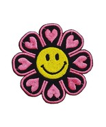 Takashi Murakami Like Emoji Flower of Hearts Yellow Colors Embroidered Applique  - $6.37