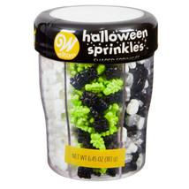 Halloween Shapes 6 Sprinkles Mix Wilton 6.45 oz Bat Ghost Spider JOL Hat - £7.70 GBP