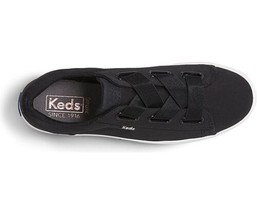 Keds Womens Triple Cross Cotton Sateen Slip on Sneakers, 9, Black - $94.05