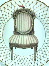 Fitz and Floyd Chaise I Plate Fine Porcelain Hand Painted Chair 32181 - $29.69