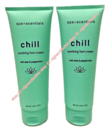 2pk SPA SCENTIALS CHILL SMOOTHING FOOT CREAM ALOE &amp; PEPPERMINT DRY CRACK... - $23.45 CAD
