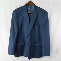 Joseph Abboud 52R Blue Hopsack Wool Mens 2Btn Blazer Suit Jacket Sport Coat - £39.10 GBP