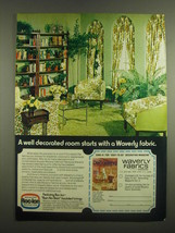 1973 Waverly Fabrics Ad - A well decorated room starts with a Waverly fabric - £14.56 GBP