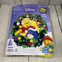 Janlynn ~ Disney Pooh &amp; Eeyore ~ Christmas Felt Wreath Craft Kit 761-113... - $30.55