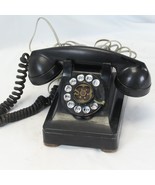 Western Electric 302 Cast Metal Rotary Dial Desk Phone  Black 1941 - $174.78 CAD