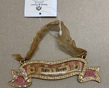 Burton and Burton Baby &#39;s Room Pink Gold Banner Ornament Ribbon Hanger - $9.28