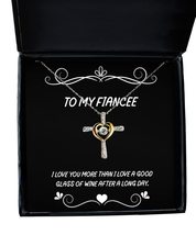 Epic Fiancee Gifts, I Love You More Than I Love a Good Glass of Wine After a Lon - £39.52 GBP