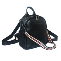 Leather Backpack Women&#39;s Bag First Layer Cowhide Double Interlayer Zipper Backpa - £65.37 GBP