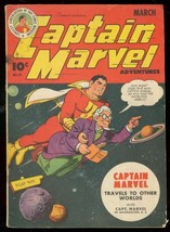 Captain Marvel Adventures #44 1945-FAWCETT Mr Mind RARE-very Good Minus VG- - $108.64