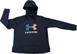 Under Armour Women&#39;s Freedom Logo Black Pullover Hoodie Sweatshirt Sz XL 1370880 - £39.81 GBP