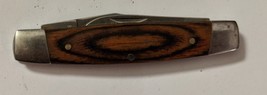Vintage 2 b lade wood handle pocket knife - £13.74 GBP
