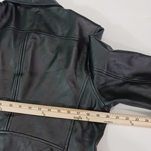 R&O Reilly Olmes Leather Jacket Women's Large Zip Front Black Quilted Lining image 6