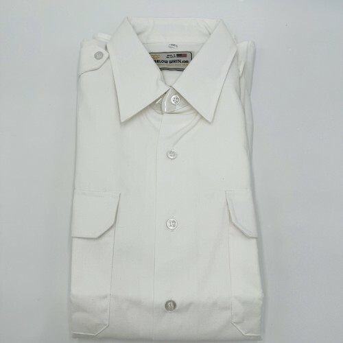 NEW Marlow White Shirt MEN'S TAPERED BODY SHORT SLEEVE, TYPE 1 RN#62573 Size 17 Item image 11