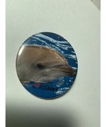 Kagoshima aquarium Dolphin retro pin emblem - $276.35 MXN
