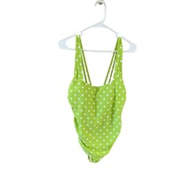 New Kona Sol Womens Size XXL Green White Polka Dot One Piece Swimsuit Be... - $14.84