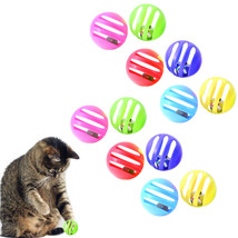 12 Cat Toys Bells Balls Play Kitten Fun Games Pets Interactive Animal Exercise - £19.74 GBP