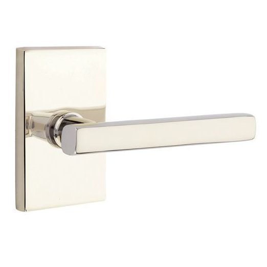 Emtek Modern Rectangular Rosette with Freestone Dummy Leverset, Satin Ni... - $108.90