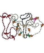 Mardi Gras New Orleans Throw Necklace Lot Beaded Fancy Trolls Skulls Lob... - $42.08