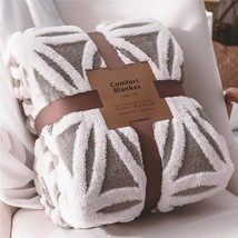 Lomao Sherpa Fleece Blanket Fuzzy Soft Bed Blanket Dual Sided Throw, Grey,51X63 - $35.99