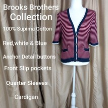 Brooks Brothers Collection Red,white &amp; Blue  Women&#39;s Cardigan Size M - £62.90 GBP