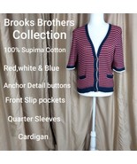 Brooks Brothers Collection Red,white & Blue  Women's Cardigan Size M - £62.84 GBP