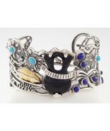 Fritz Casuse Navajo Sterling Silver Cuff Multi-Gemstone Gorgeous Piece - $8,645.73 MXN