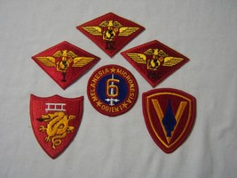 Usmc Patches - Lot Of 6 Different More Current Manufactured Full Color - £14.94 GBP