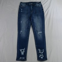 NEW KanCan Fits 5 High Rise Skinny Distressed Light Denim Womens Jeans - £19.65 GBP