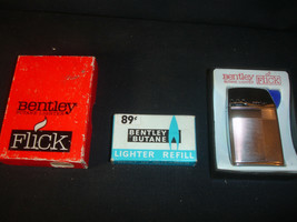 Bentley Flick #1450 Butane Cigarette Lighter W/Box &amp; Lighter Refill W/Box - $59.95
