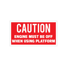 Caution Engine Must be Off Boat Safefty Vinyl Decal 4.25&quot; wide x 2.25&quot; tall - $5.89