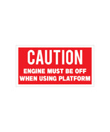 Caution Engine Must be Off Boat Safefty Vinyl Decal 4.25&quot; wide x 2.25&quot; tall - $8.26 CAD