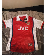 New Arsenal JVC Home large Shirt Jersey Retro Vintage 1998 1999 Red Whit... - $57.66 CAD