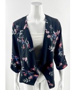 Jules &amp; Leopold Blazer Size M Jacket Black Red Blue Floral Open Front Wo... - $451.60 MXN