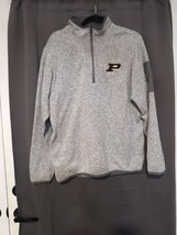 Antigua Men’s Sweater Large Purdue Boilermakers Quarter Zip 2 Tone Gray ... - $21.78