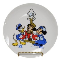 Disney Channel Christmas 8&quot; Collector Plate Mickey Minnie Donald Carolin... - $15.79