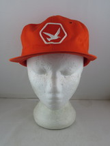 Vintage Patched Hat - Seagull Patch Neon Orange Hat - Adult Snapback - £35.38 GBP