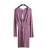 House of Harlow 1960 Coverup Womens L Lilac Open Knit Crochet Dress Reso... - $48.24 CAD