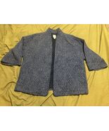 Pure Jill Elements Women’s Blue Stripped Geometric Blazer Size S Half Sl... - $1,080.38 MXN