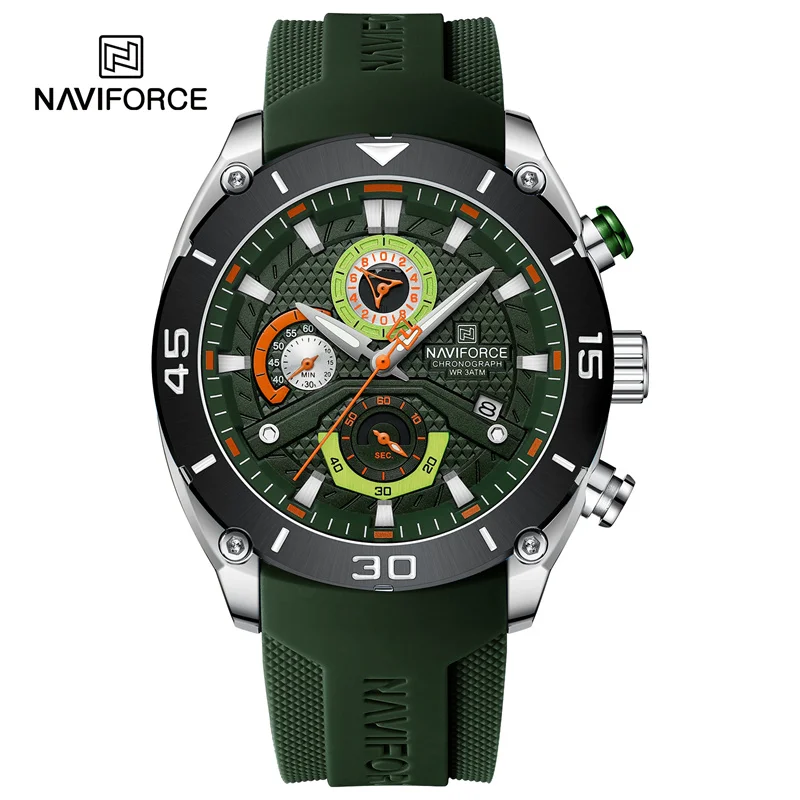 Luxury Watch for Men Fashion Waterproof Silicone Band Male Date Chronogr... - £38.06 GBP
