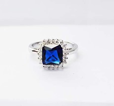Arenaworld 925 Sterling Silver Certified 7 Carat Blue Sapphire Octagon S... - £38.00 GBP