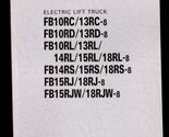 KOMATSU FORKLIFT - electric LIFT TRUCK model FB10RC/13RC-8 - SERVICE MAN... - $19.75