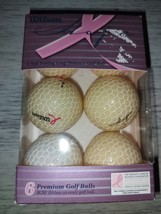 wilson set ot 6 breast cancer awareness golf balls - $7.85