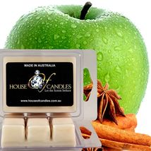 Apple Spice &amp; Cinnamon Premium Scented Eco Soy Candle Wax Melts Clams Vegan - £10.95 GBP+