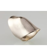 Elongated Dome Saddle Sterling Silver Band Ring Size 6.5 - $2,379.08 MXN